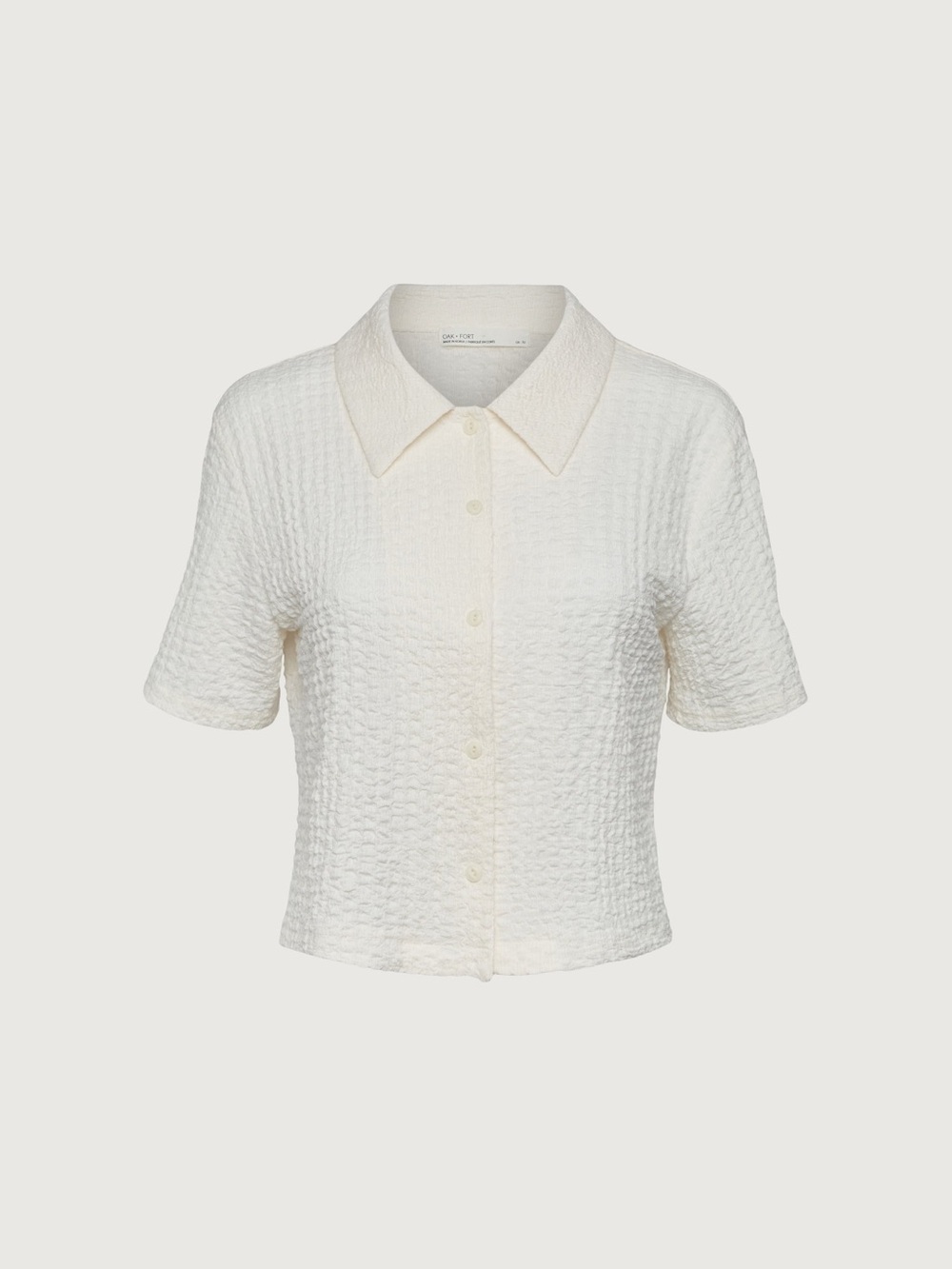 Short Sleeve Crinkle Button-up - Picture 3 of 8